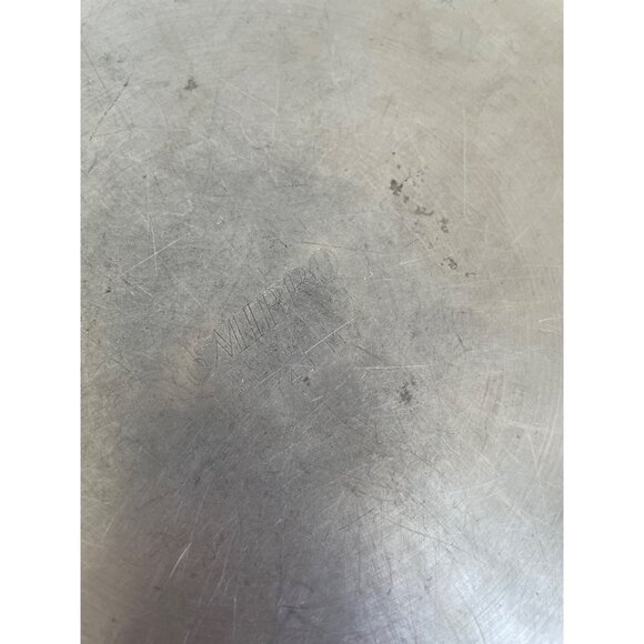 Vintage 1950s Mirro Spun Aluminum Cake Carrier Uranium Glass Knob - Picture 13 of 16